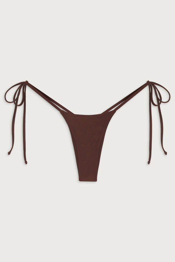 Frankies Bikinis Divine Tie Side Skimpy Bikini Bottom Cinnamon
