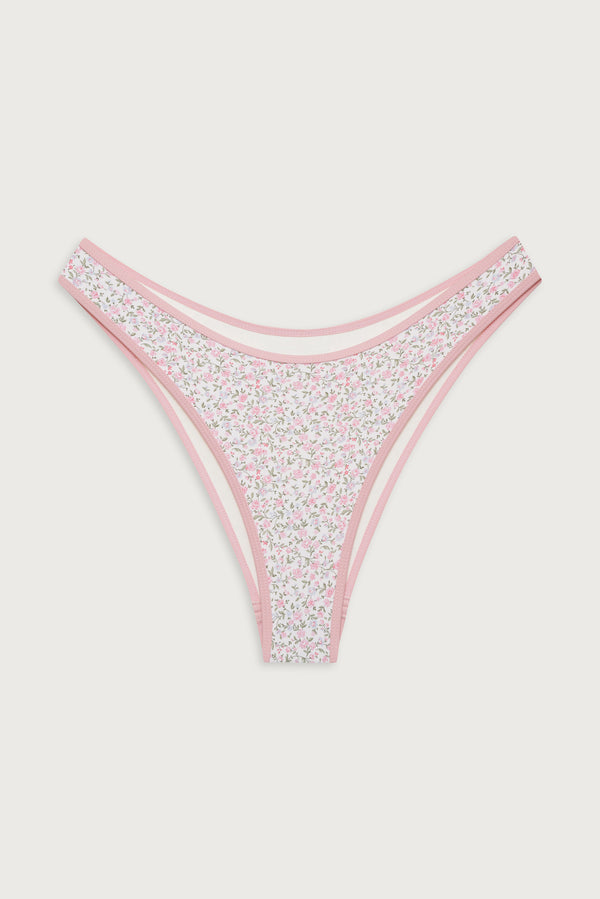 Frankies Bikinis Dove Classic Floral Bikini Bottom Baby Blanket