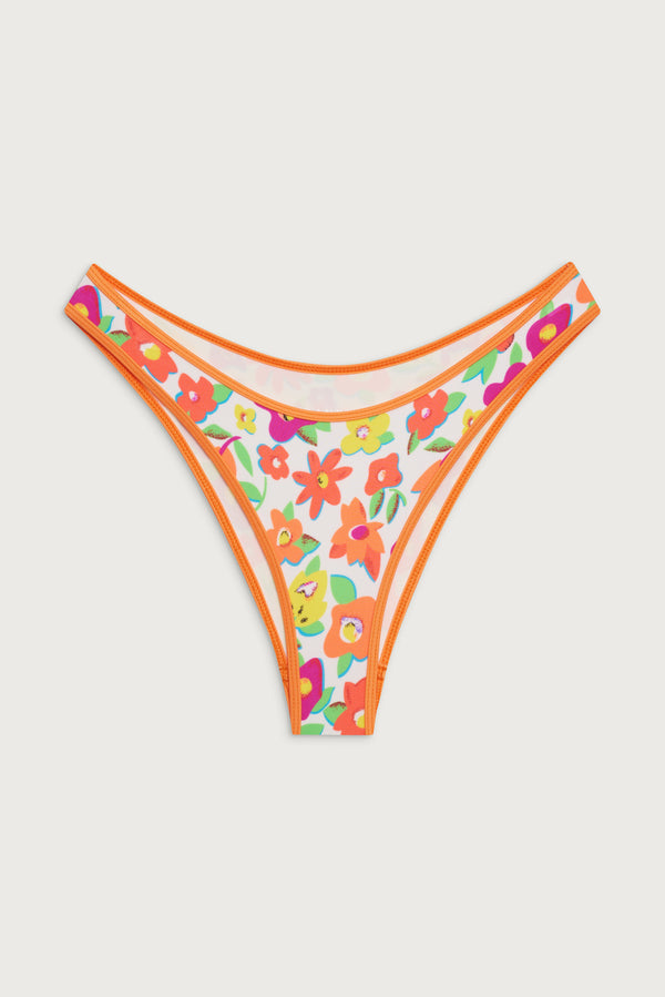 Frankies Bikinis Dove Shine Classic Bikini Bottom French Flowers