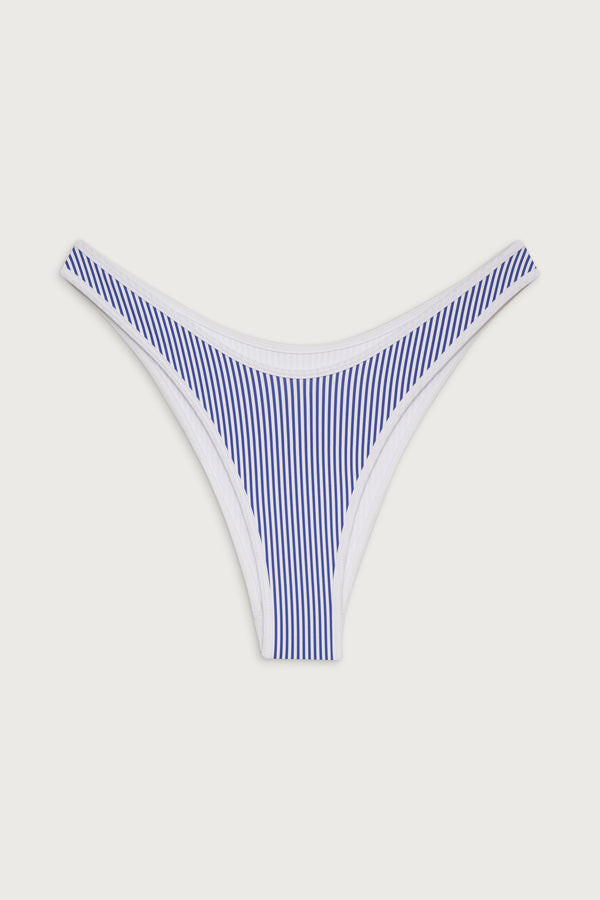Frankies Bikinis Dove Striped Classic Bikini Bottom Ocean Stripe