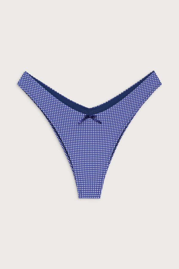 Frankies Bikinis Enzo Cheeky Bikini Bottom Sailor Gingham
