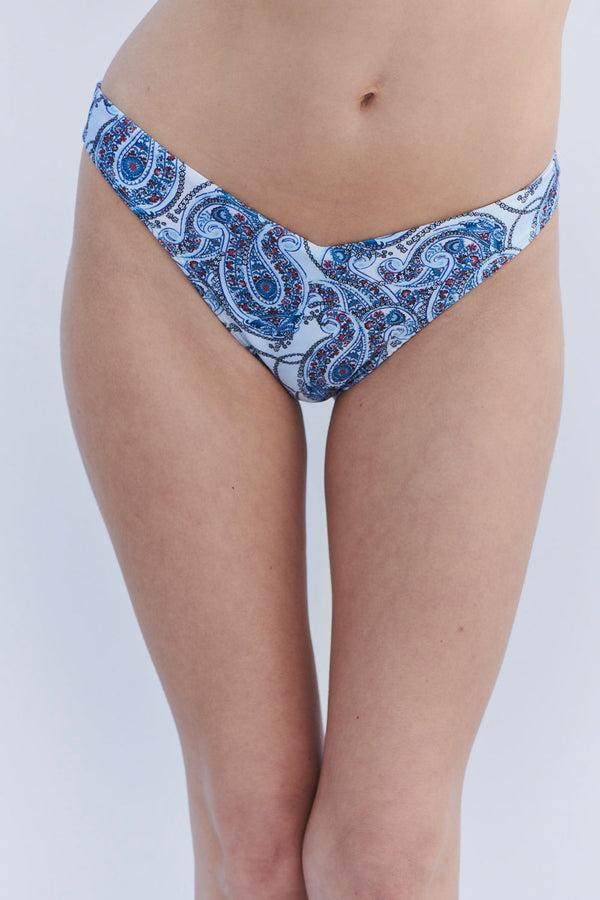 Frankies Bikinis Enzo Shine Cheeky Bikini Bottom Paradiso Paisley