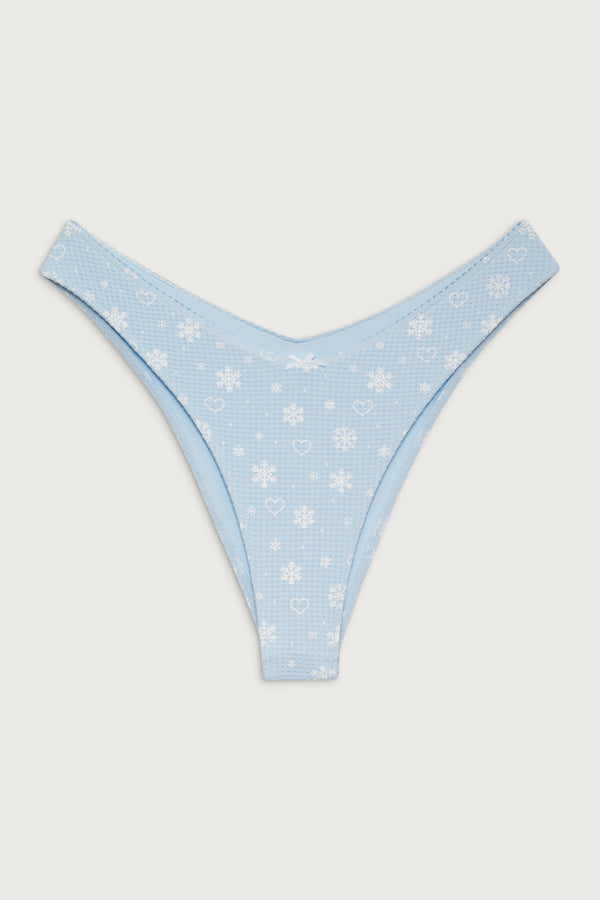 Frankies Bikinis Enzo Waffle Cheeky Bikini Bottom Flurries