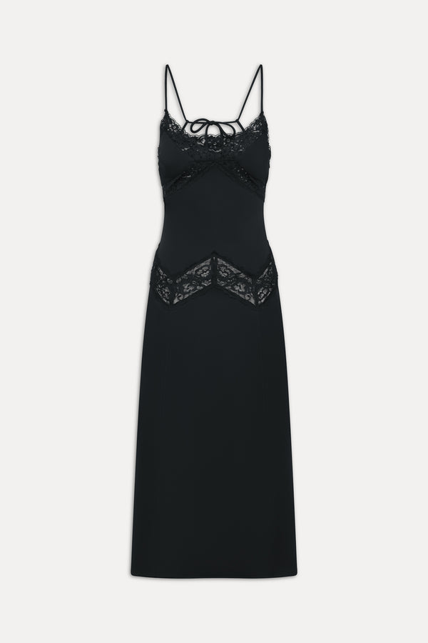 Frankies Bikinis Ethereal Satin Lace Maxi Dress Meet Me At Dusk