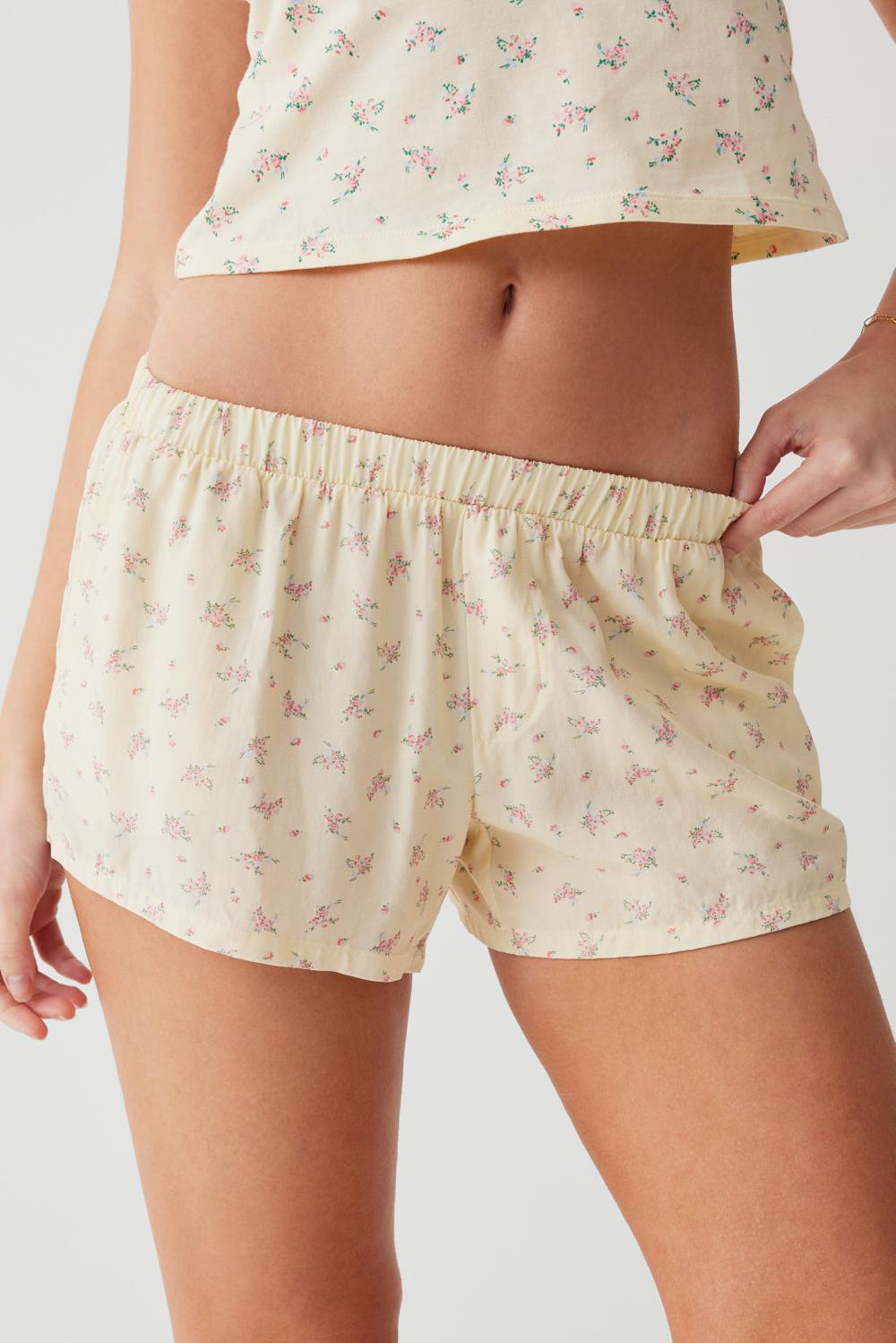 frankies bikinis Farmhouse Floral Mini Short Buttercup Bouquet