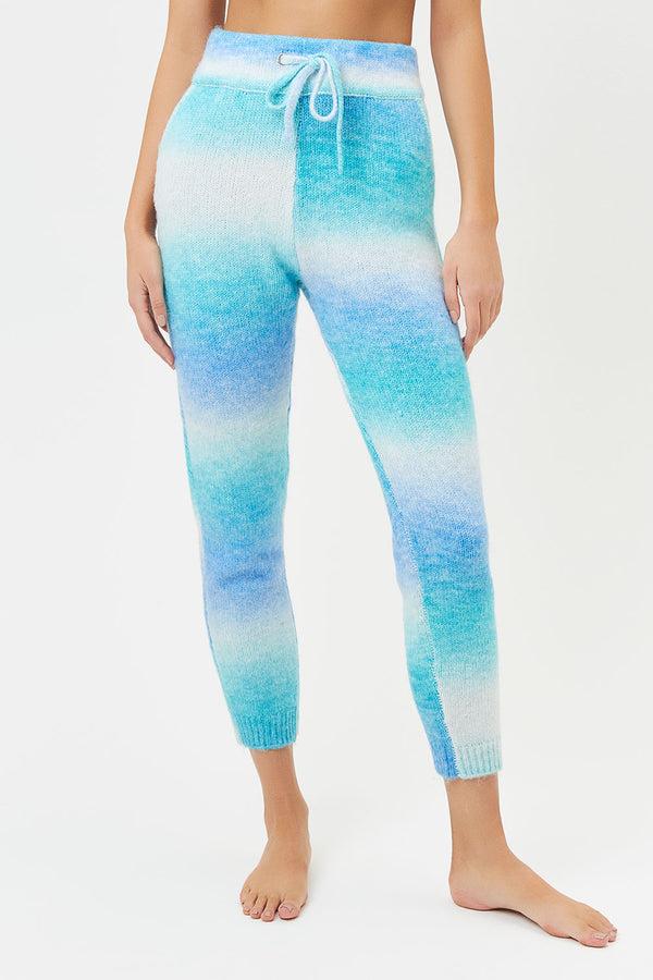 Frankies Bikinis Frank Knit Sweatpants Blue Horizon