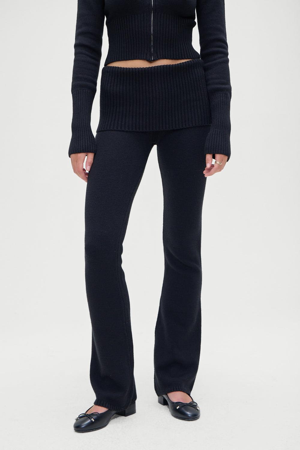 frankies bikinis Aimee Knit Pants Black