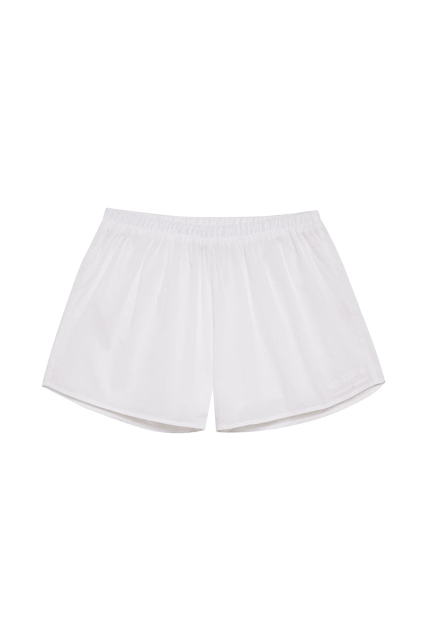 Frankies Bikinis Airy Poplin Mini Shorts White