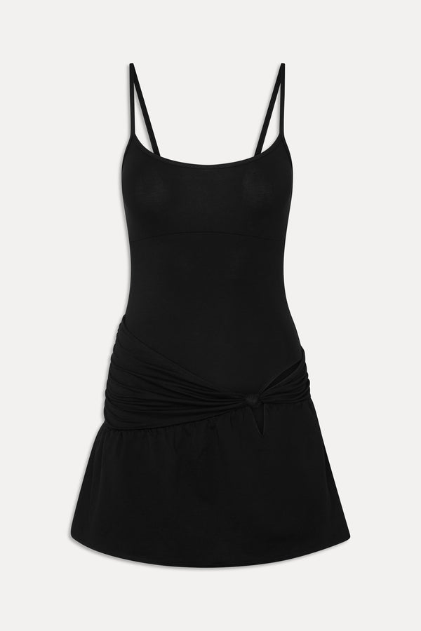 Frankies Bikinis Alia Mini Dress Black