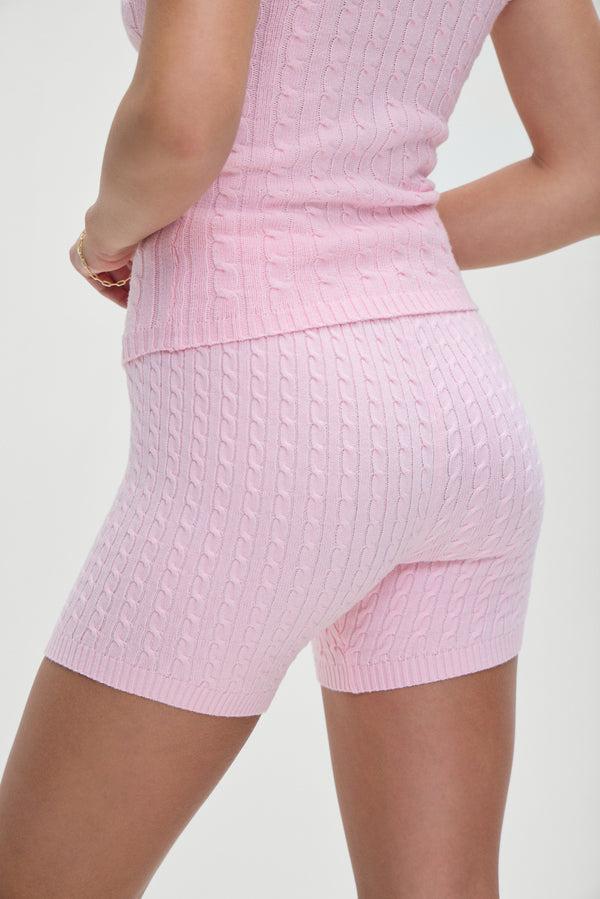 Frankies Bikinis Ariel Knit Shorts Cozy Pink