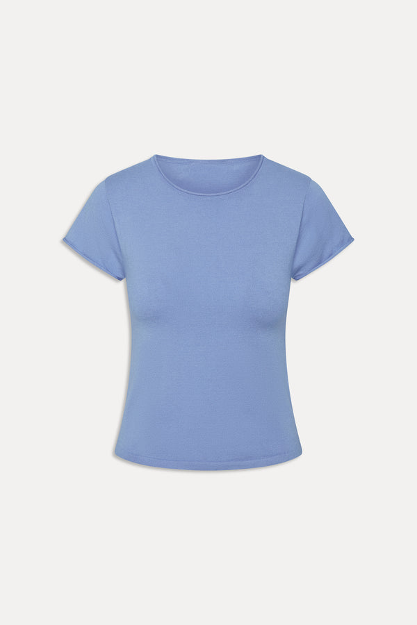 Frankies Bikinis Baylee Knit Tee Heaven Blue
