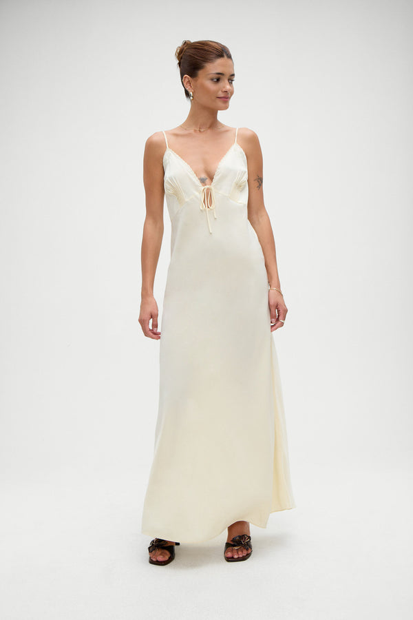 Frankies Bikinis Beauty Maxi Dress Macadamia