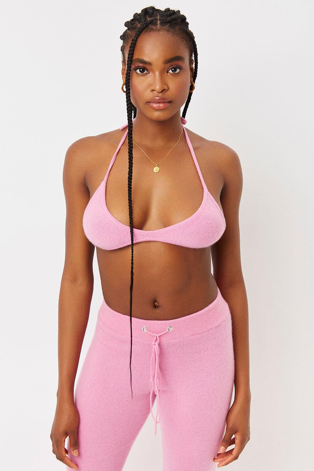 frankies bikinis Boardwalk Cashmere Bra Top Rose