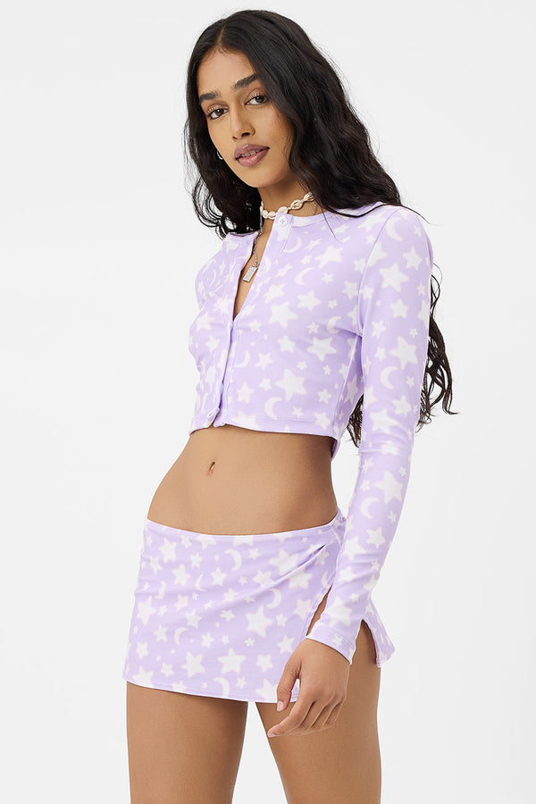 Frankies Bikinis Cheri Terry Cardigan Sweater Luna