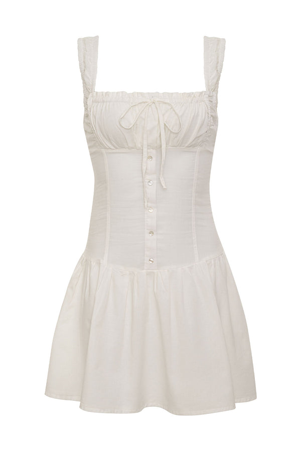 Frankies Bikinis Christa Ruffle Mini Dress Sunrose