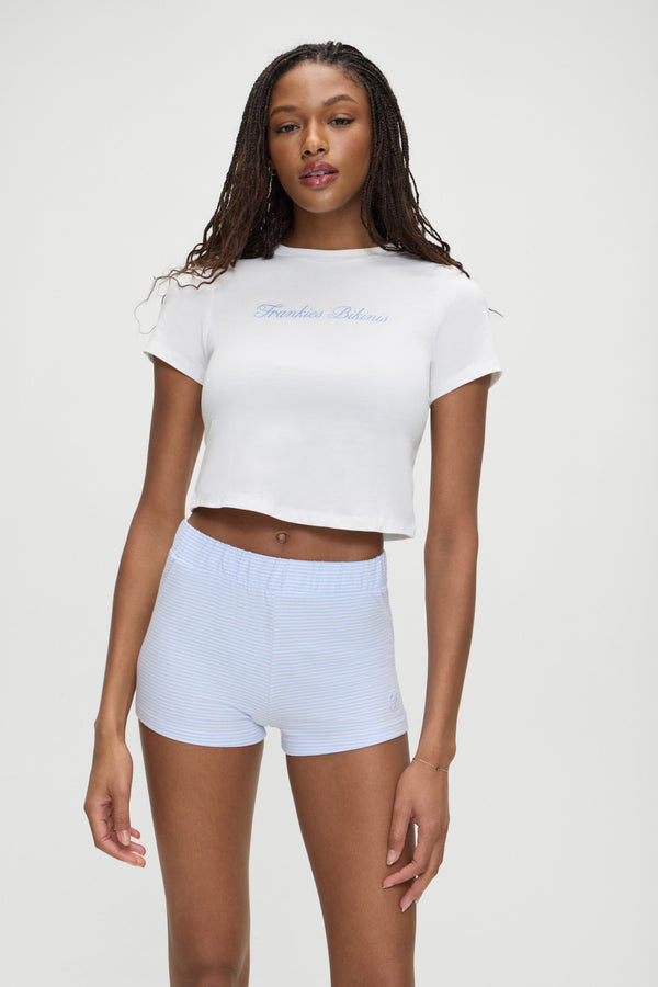Frankies Bikinis Collins Cropped T Shirt White