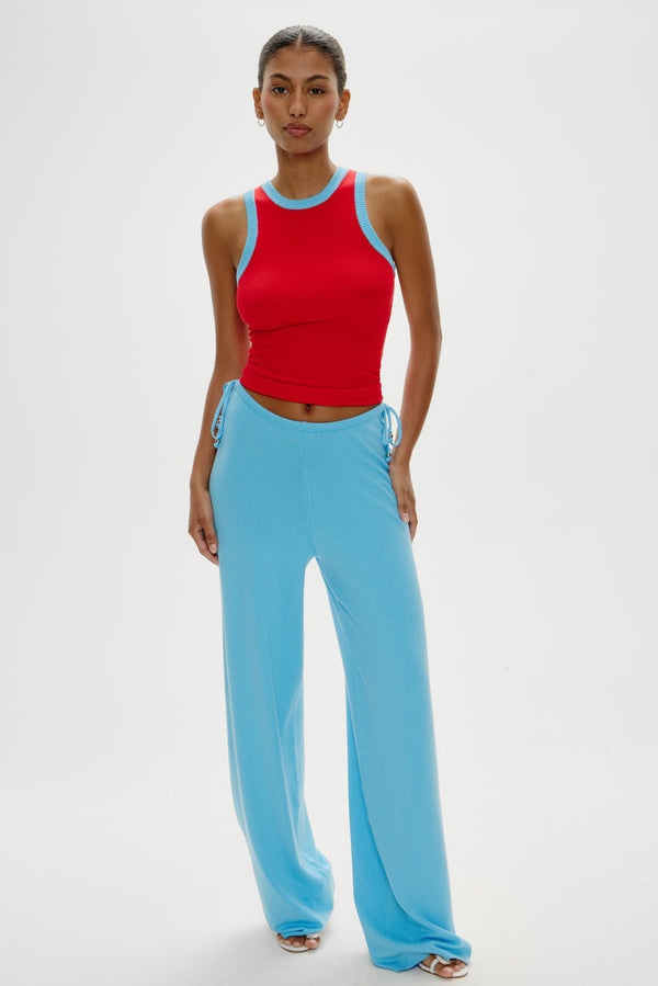 Frankies Bikinis Cuddle Ribbed Tank Top Cherry