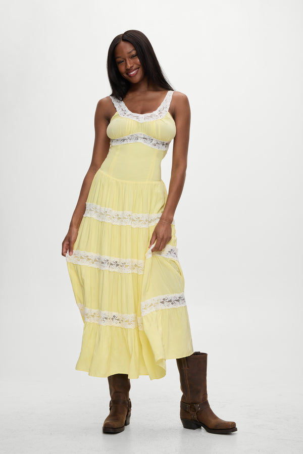 Frankies Bikinis Dakota Maxi Dress Sunflower