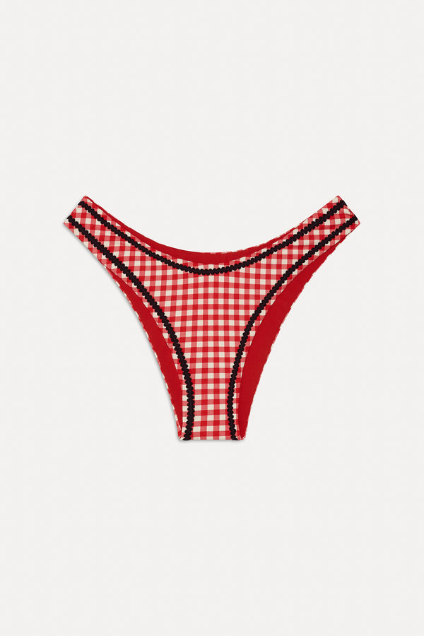 Frankies Bikinis Dove Bikini Bottom Cherry Picnic