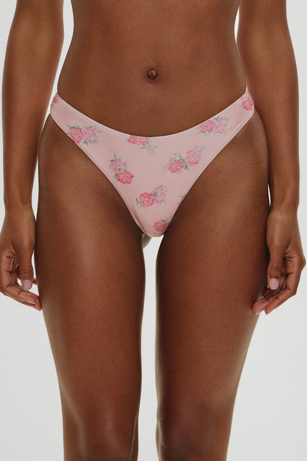 Frankies Bikinis Dove Bikini Bottom Fresh Rose