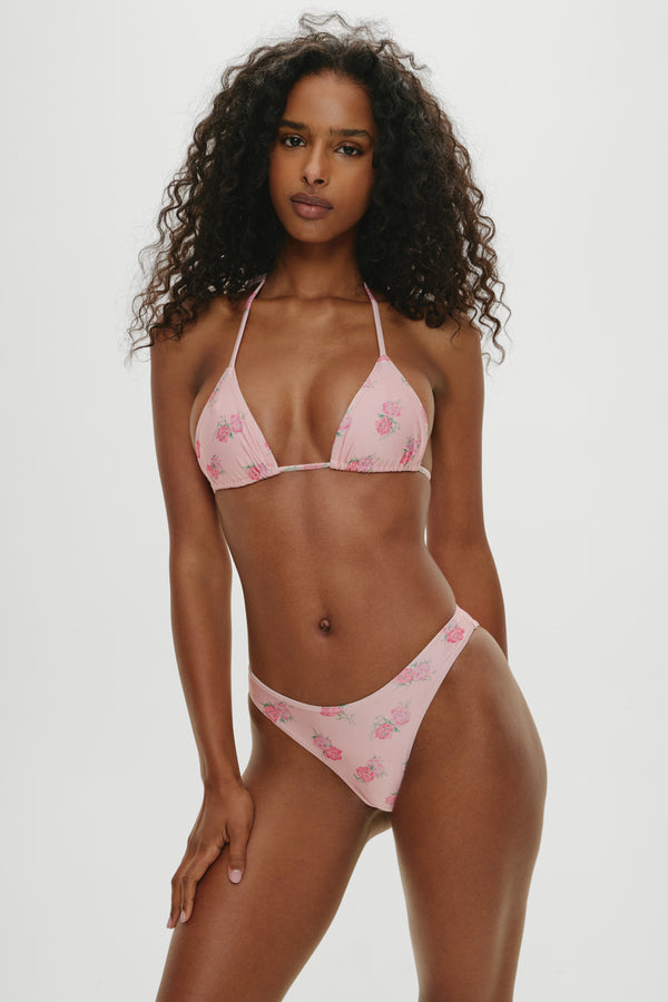 Frankies Bikinis Dove Bikini Bottom Fresh Rose