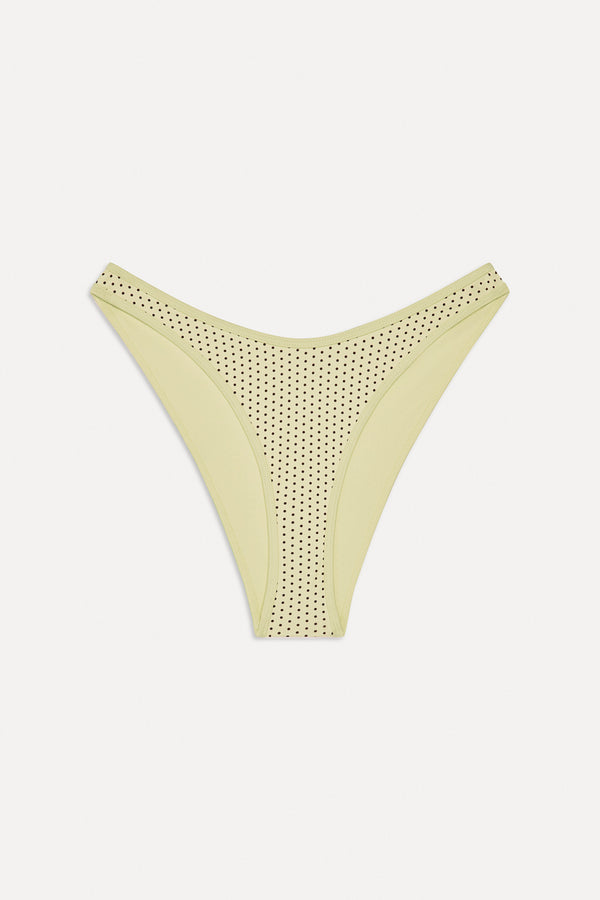 Frankies Bikinis Dove Bikini Bottom Lemon Dot