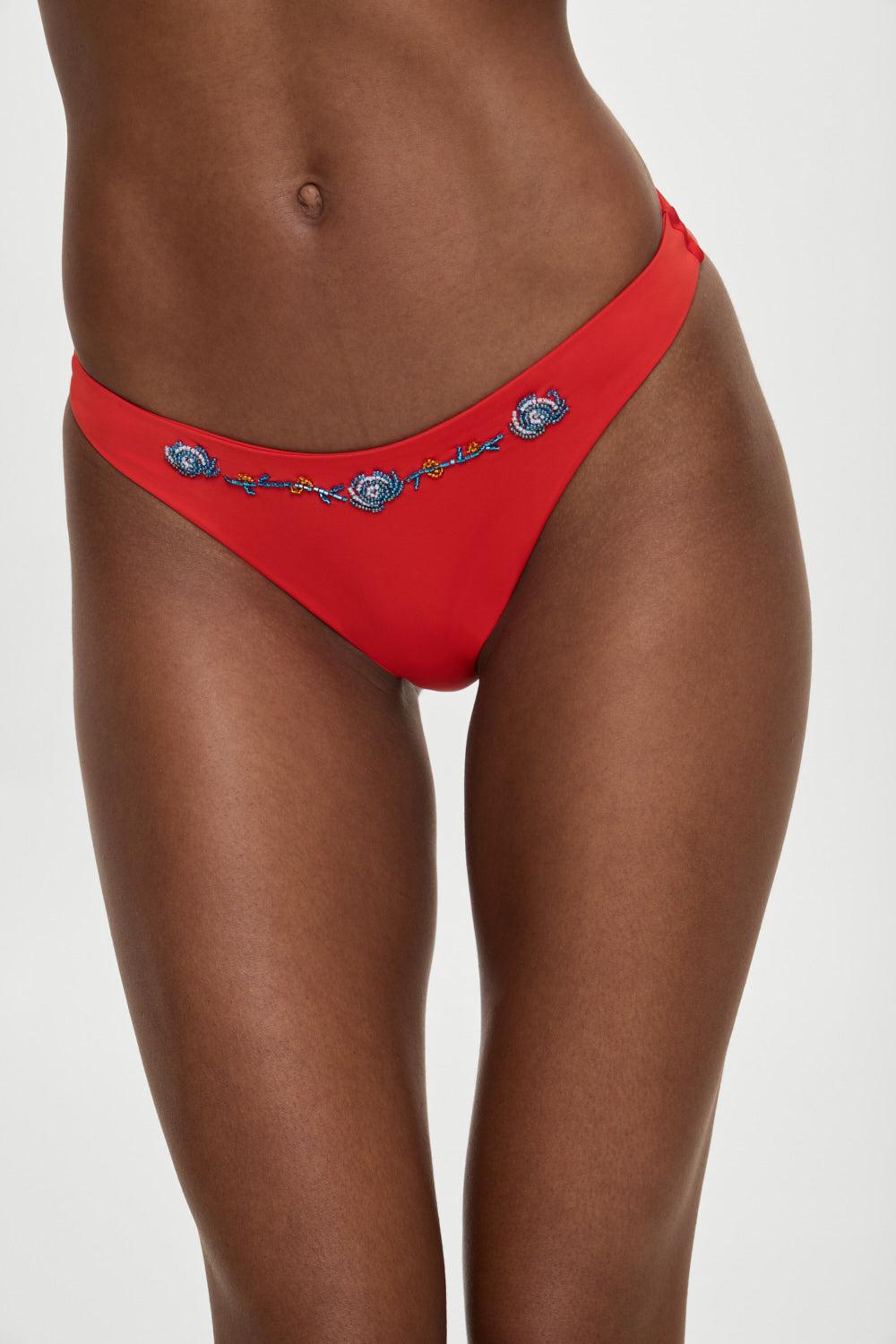 frankies bikinis Dove Bikini Bottom Market Rose