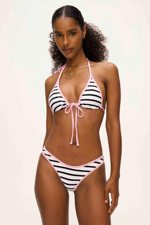 Frankies Bikinis Dove Bikini Bottom Vintage Stripe