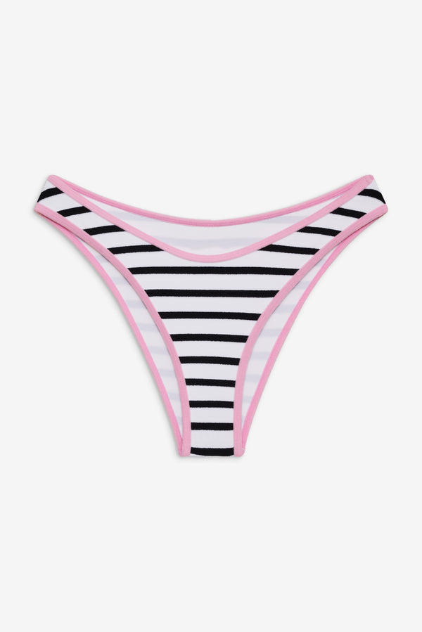 Frankies Bikinis Dove Bikini Bottom Vintage Stripe
