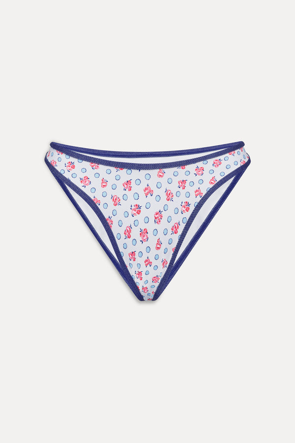 Frankies Bikinis Dove Bikini Bottom Wild Rose