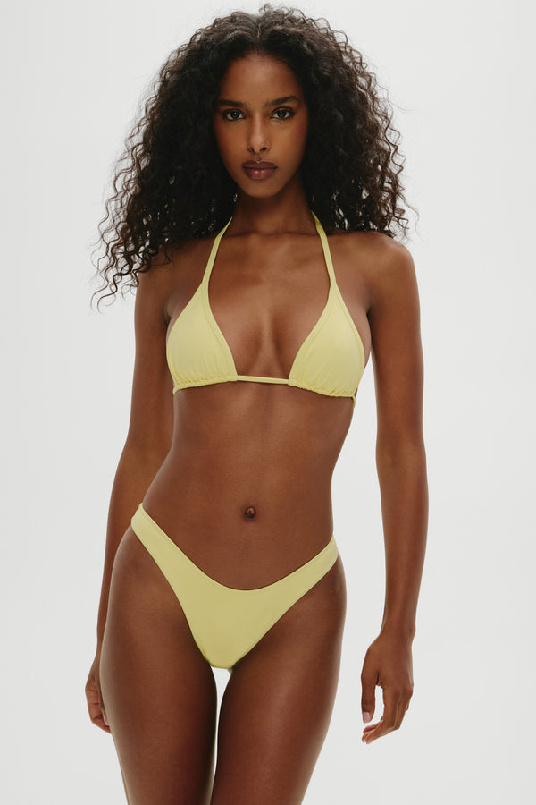 Frankies Bikinis Dove Bikini Bottom Yellow Iris