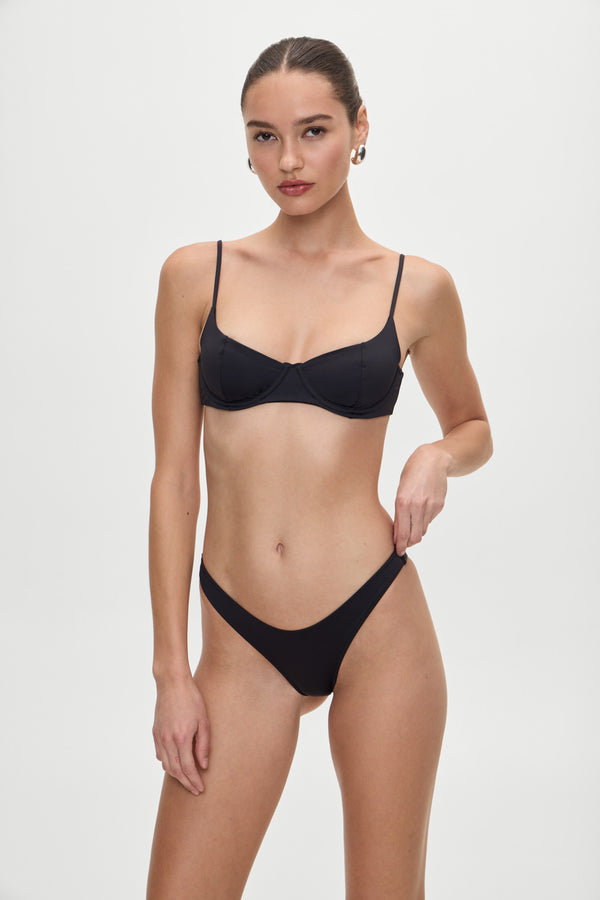 Frankies Bikinis Dove Classic Bikini Bottom Black