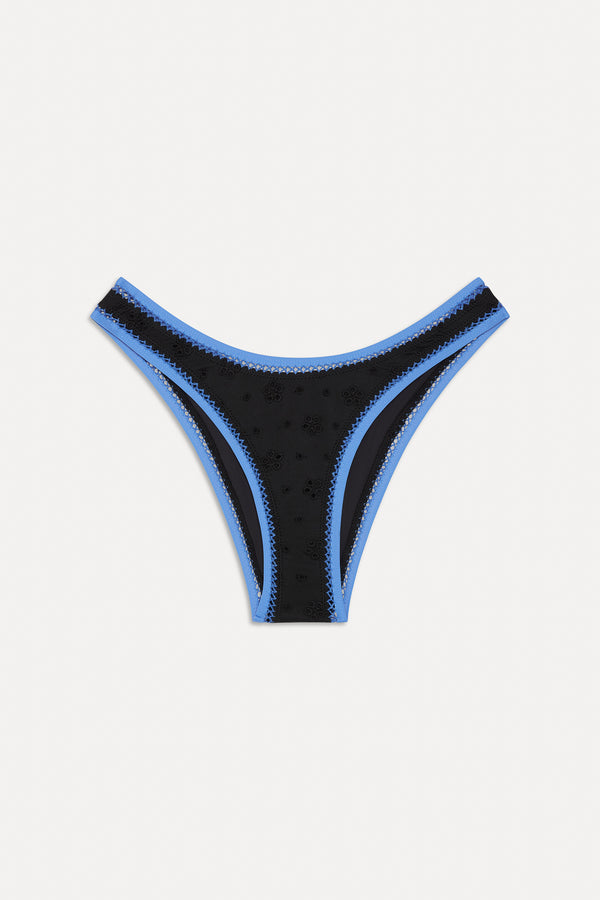 Frankies Bikinis Dove Eyelet Bikini Bottom Eclipse