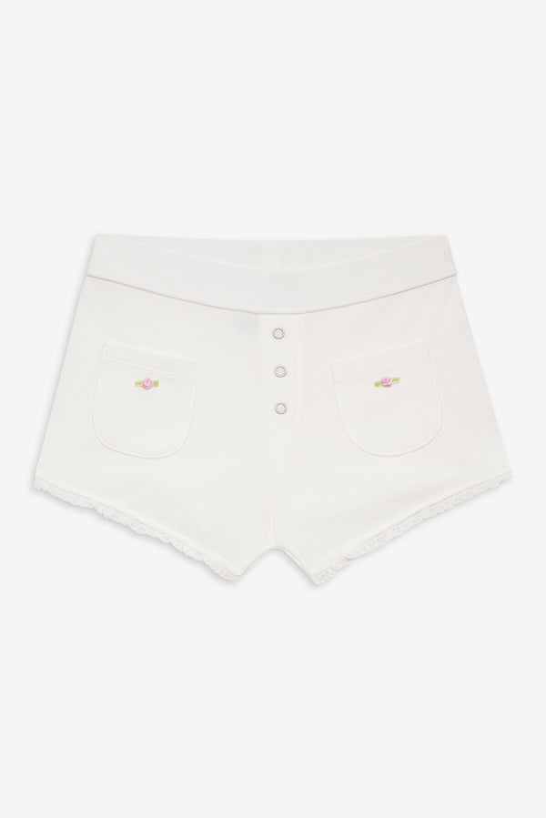 Frankies Bikinis Eve Booty Shorts White