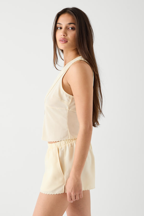 Frankies Bikinis Farmhouse Mini Short Macadamia