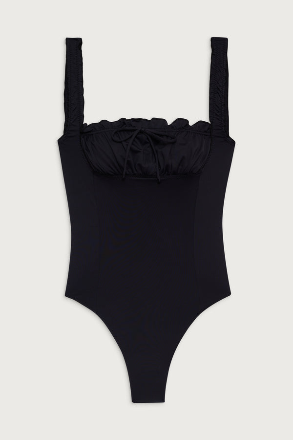 Frankies Bikinis Fawn One Piece Swimsuit Black