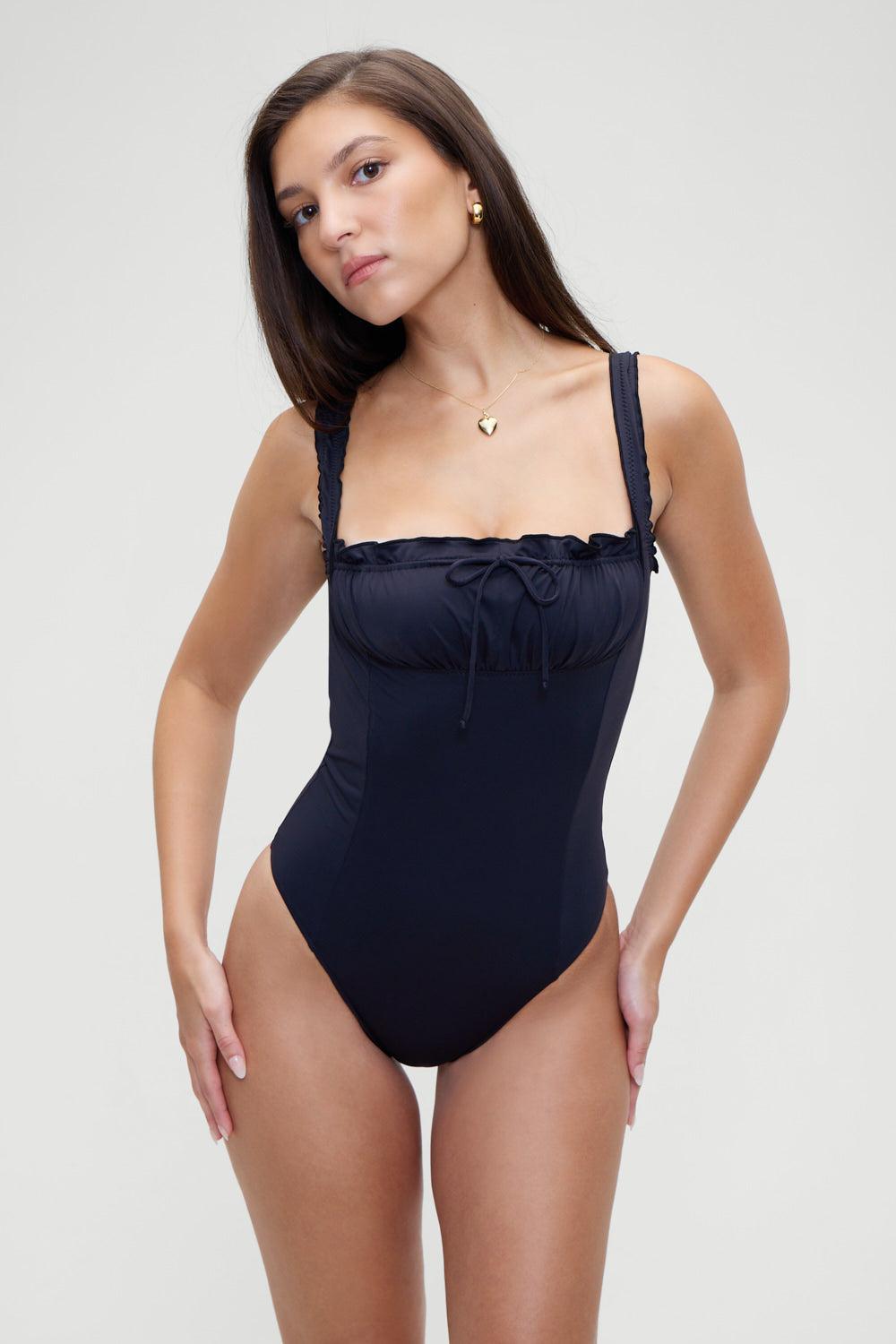 frankies bikinis Fawn One Piece Swimsuit Black