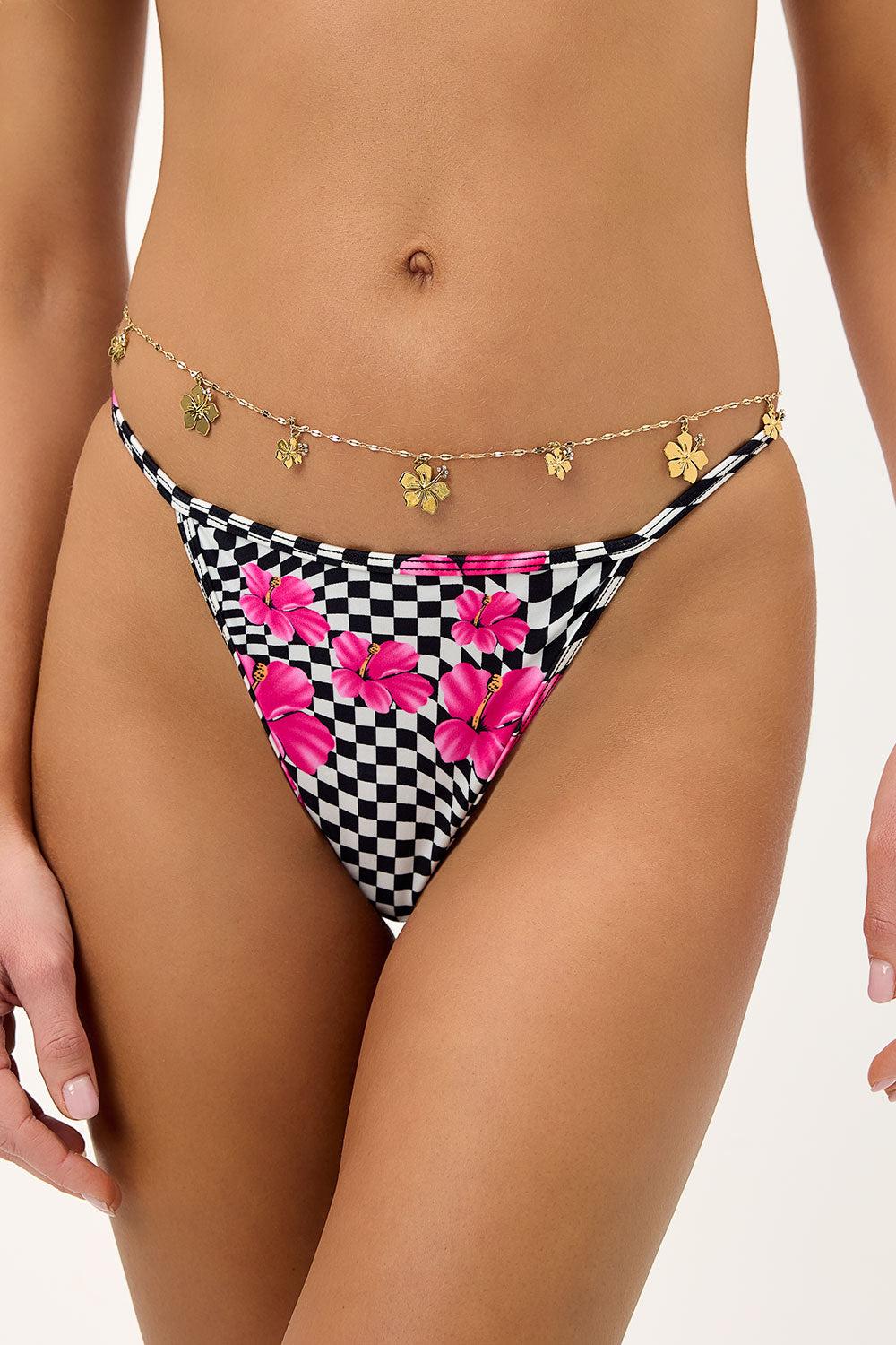frankies bikinis Hibiscus Belly Chain Gold