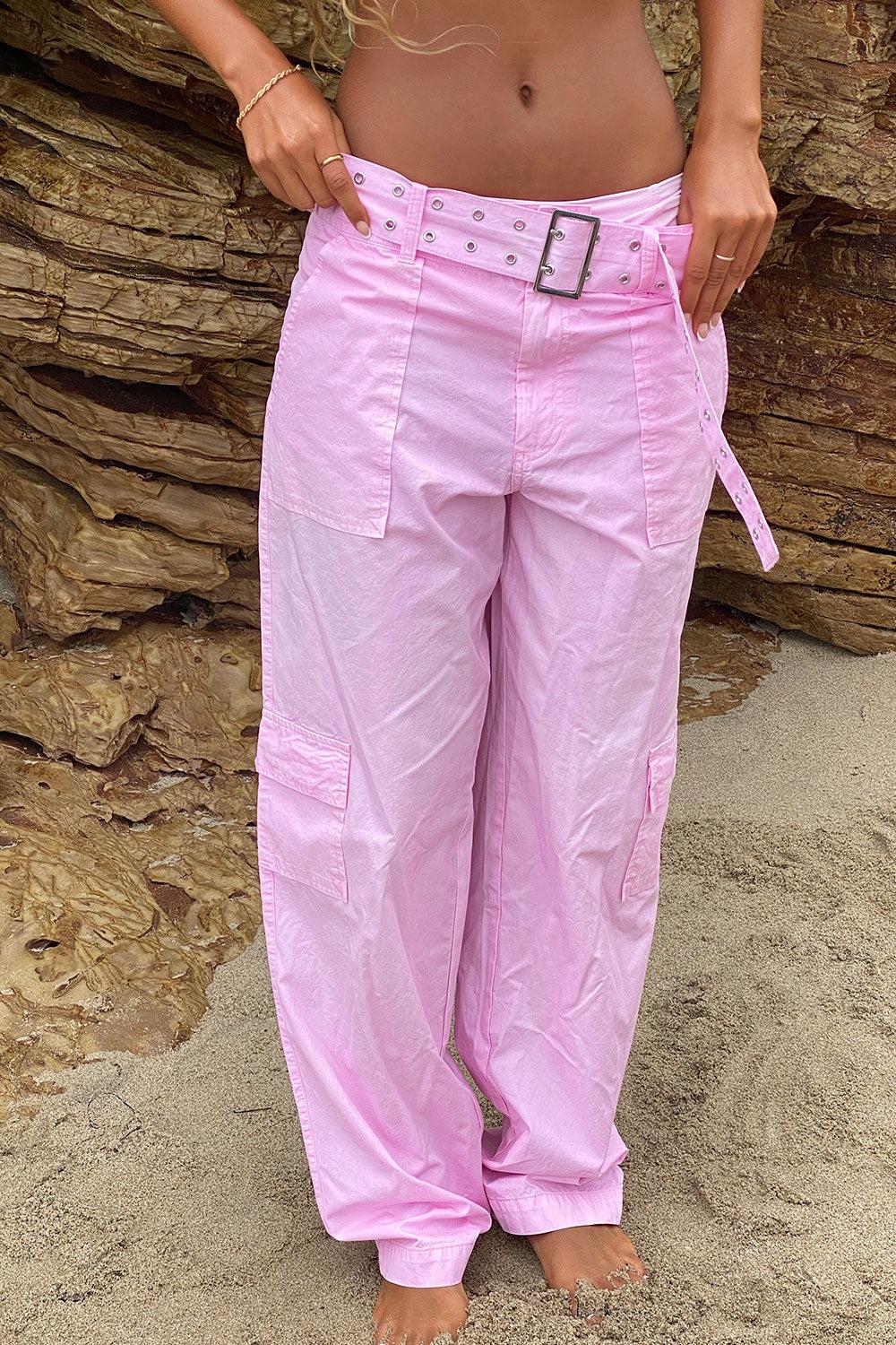 frankies bikinis Jack Low Rise Cargo Pant Gumdrop