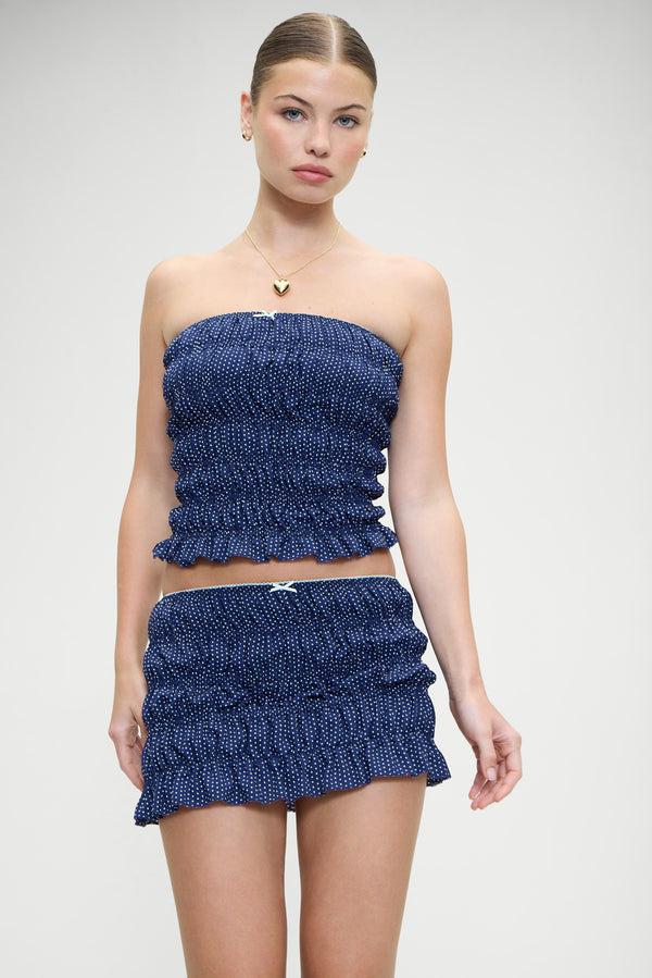 Frankies Bikinis Jolie Tube Top Dotty