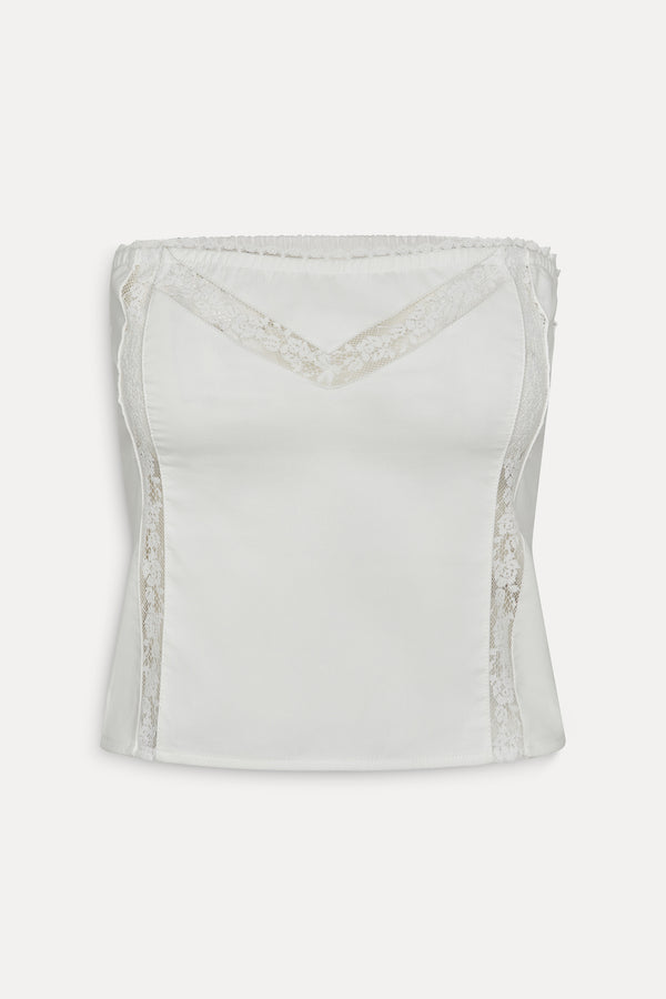 Frankies Bikinis Mariam Tube Top White