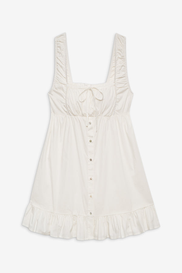 Frankies Bikinis Marilyn Babydoll Dress White