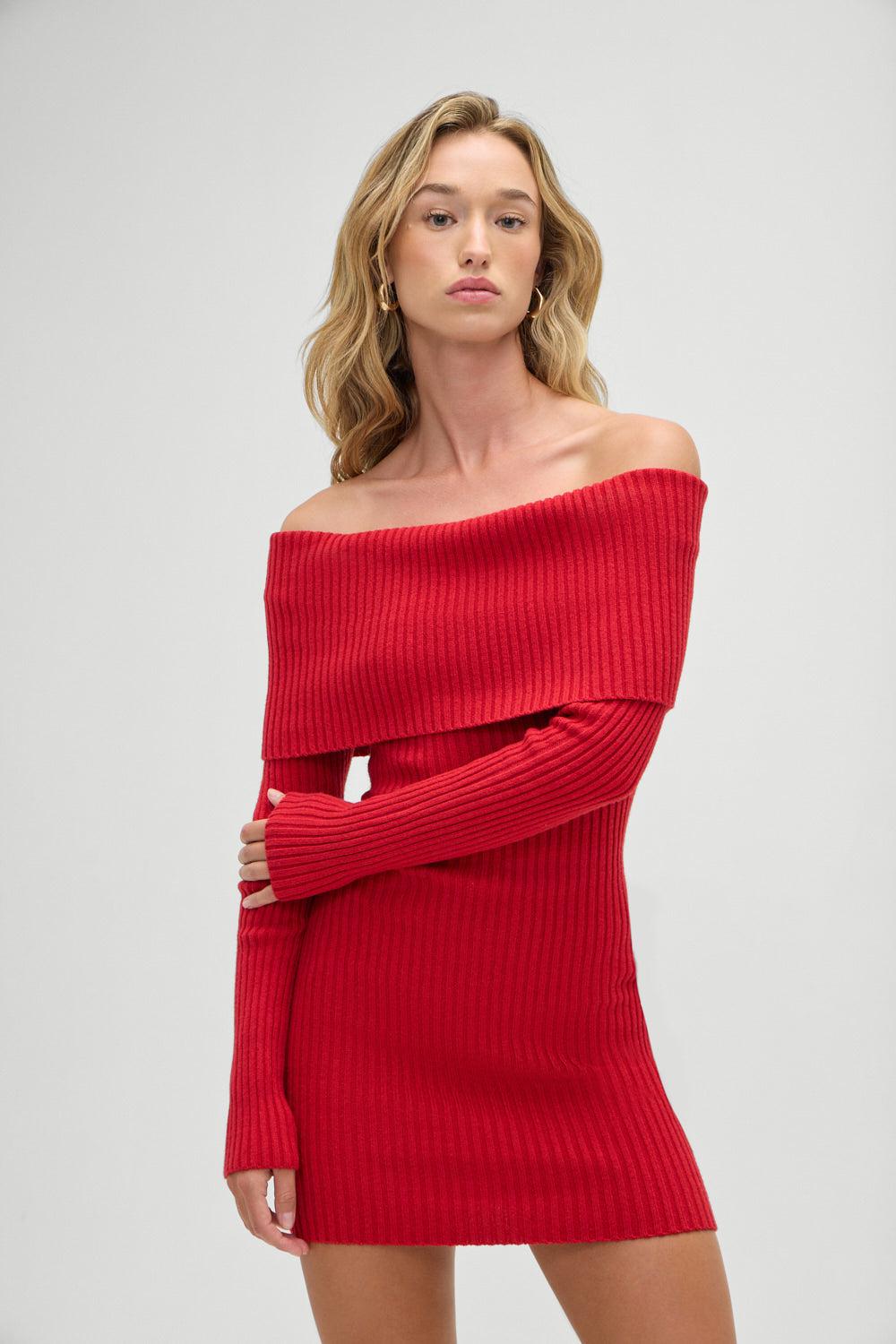 frankies bikinis Midnight Knit Dress Heartstrings