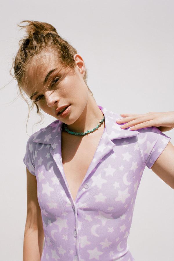 Frankies Bikinis Rose Terry Romper Luna