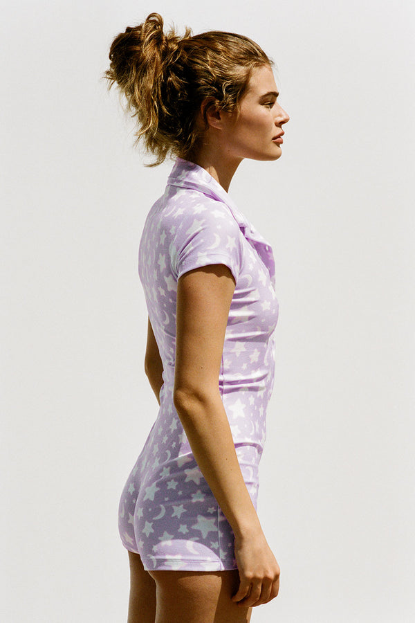 Frankies Bikinis Rose Terry Romper Luna