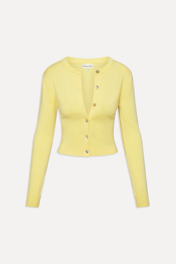 Frankies Bikinis Sundae Cropped Cardigan Honeycomb