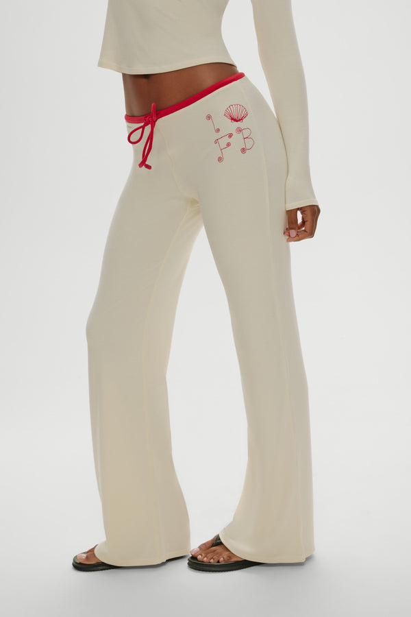 Frankies Bikinis Surf Lounge Pants Sunrise Shell