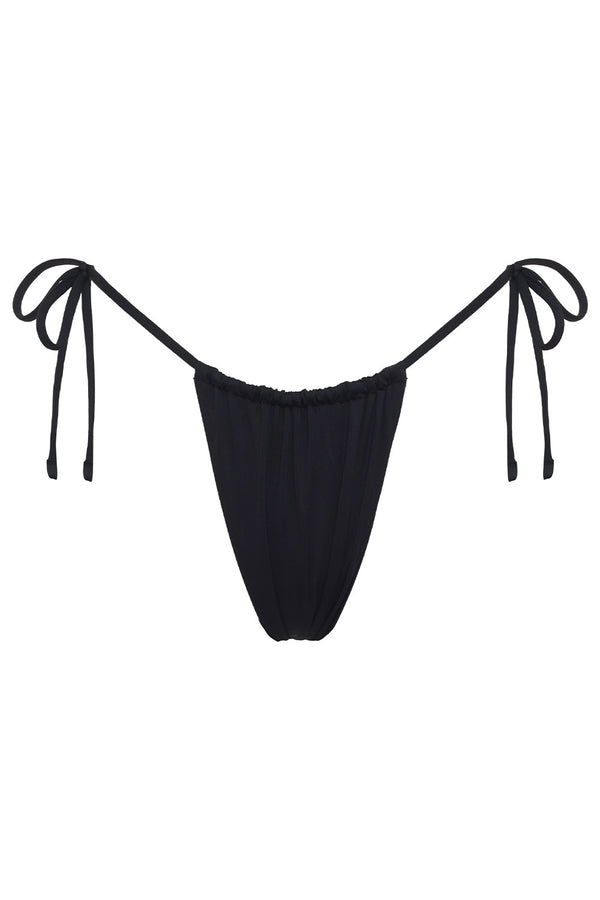 Frankies Bikinis Tia String Bikini Bottom Black