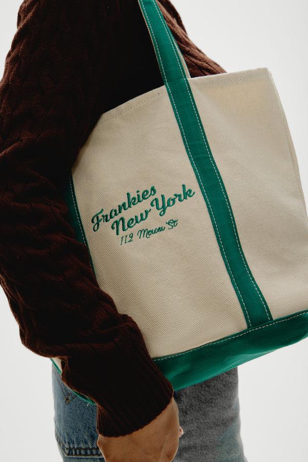 Frankies Bikinis Vacation Canvas Tote Bag New York