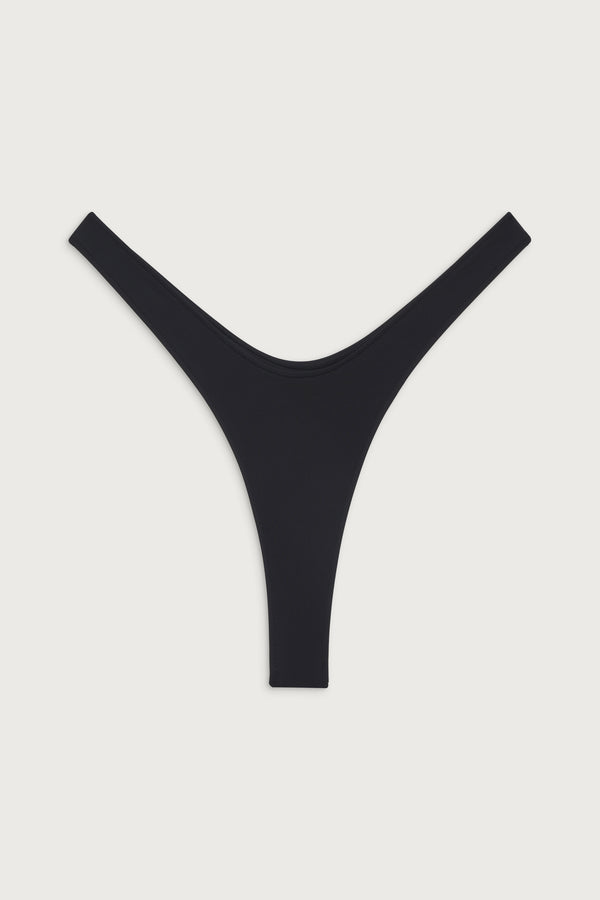 Frankies Bikinis Full Moon Micro Bikini Bottom Black